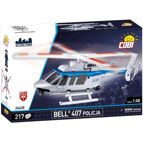 Cobi Action Town 26628 Civilní víceúčelový vrtulník Bell 407 1:48