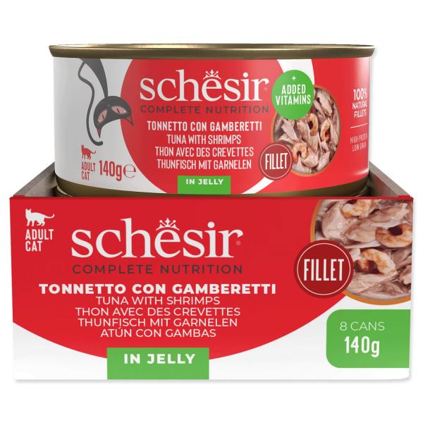 Konzerva SCHESIR tuňák a krevety v želé 140g