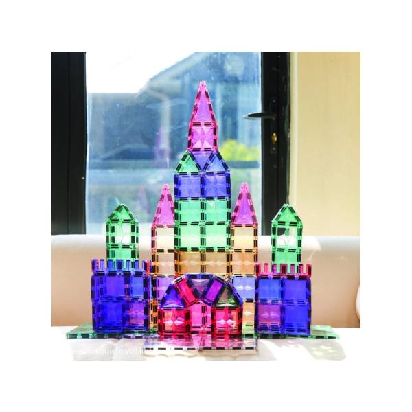 Cleverclixx Magnetická stavebnice Mega Creative Pack Pastel – 210 ks (obrázek 9)