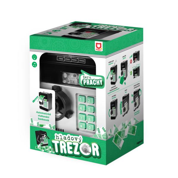 Pokladnička hladový trezor – bankomat na mince i bankovky s PIN kódem