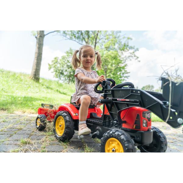 Falk Šlapací traktor 2030M Red Supercharger pedal charger s odpojitelnou vlečkou (obrázek 3)