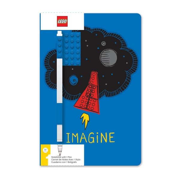 LEGO® Stationery Zápisník A5 s modrým perem - Imagine