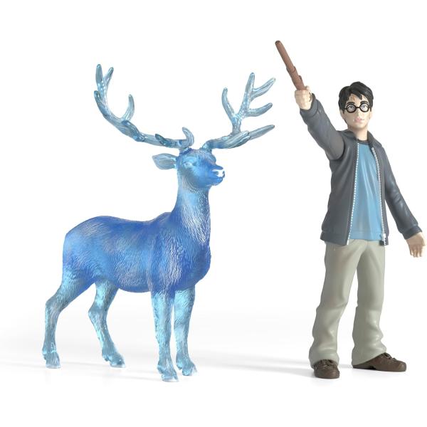 Schleich Harry Potter | Harry Potter E Il Suo Patronus 42680 | Set Con Figura Del Ragazzo E Cerva Trasparente | Figure Da Collezione E Regalo Per Bambini E Fan | Figure Dai 6 Anni | Set Da 2 Pezzi-image