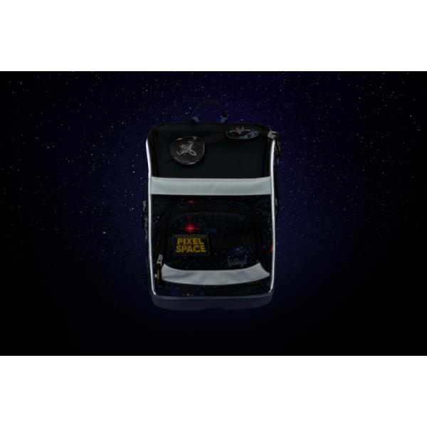 BAAGL SADA 5 Zippy Plus Pixel Space: aktovka, penál, sáček, zástěra, peněženka (obrázek 7)