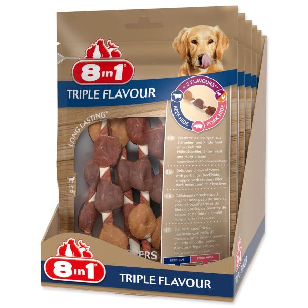 Pochoutka 8in1 Triple Flavour špíz žvýkací 6ks (obrázek 3)