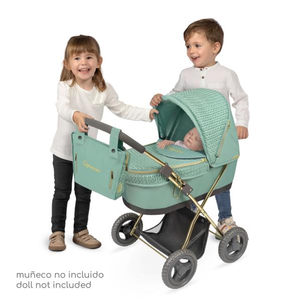 DeCuevas 85073 Skládací kočárek pro panenky se slunečníkem a taškou Capriccio 2025 - 60 cm (obrázek 3)