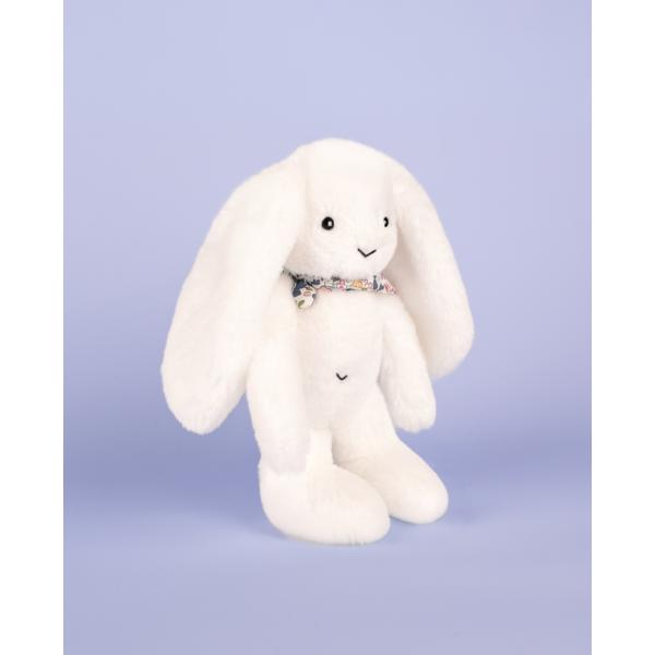 Doudou Plyšový zajíček s šátkem bílý 35 cm (obrázek 3)