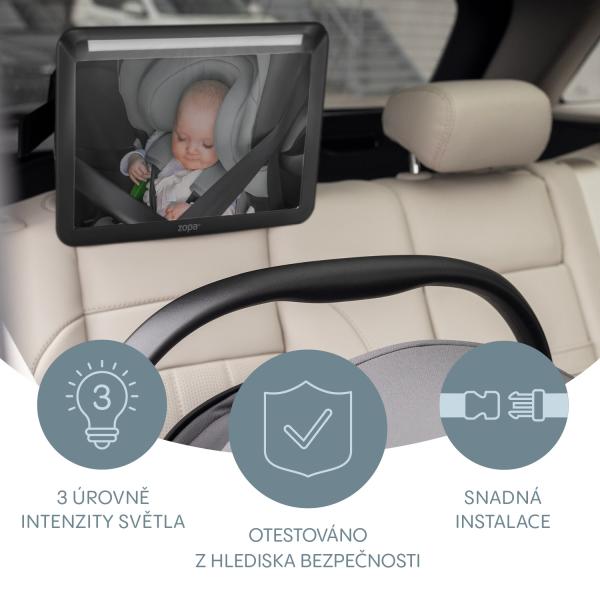 Zrcadlo s osvětlením LED DELUXE, Black