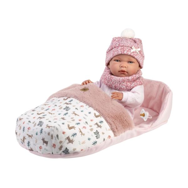 Llorens 73826 NEW BORN HOLČIČKA - realistická panenka miminko s celovinylovým tělem