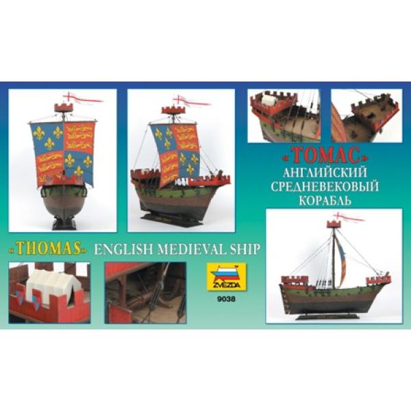 Model Kit loď 9038 – Anglická středověká loď Thomas (1:72)