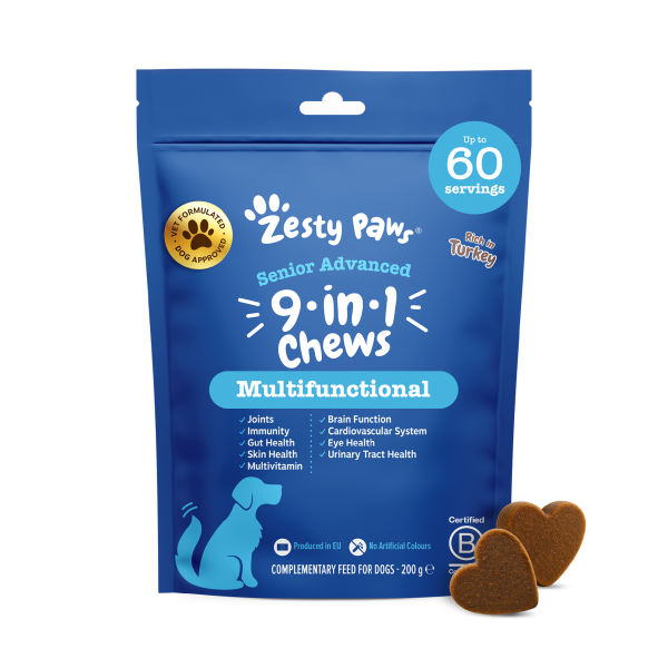 Zesty Paws Senior Advanced 9-in-1 Chews (60 ks) – funkčný doplnok stravy 9v1 pre starších