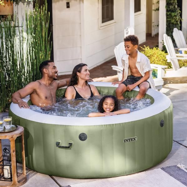 Intex 28426NP Nafukovací vířivka Purespa Bubble Massage Olive green (pro 4 osoby) (obrázek 6)