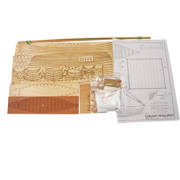 Dušek Vikingská loď Gokstad 1:72 kit (obrázek 10)