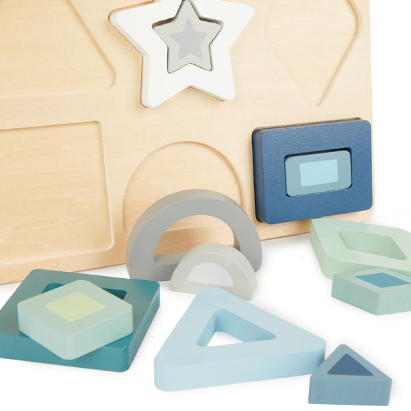 Bieco - Dřevěné vkládací puzzle - tvary (obrázek 3)
