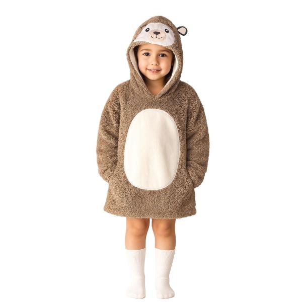 Cozy Noxxiez CH309 Ježek - hřejivá televizní mikinová deka s kapucí pro děti 3 - 6 let