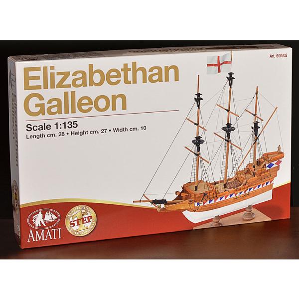 AMATI Elizabethan galeóna 1:135 First step kit (obrázek 4)