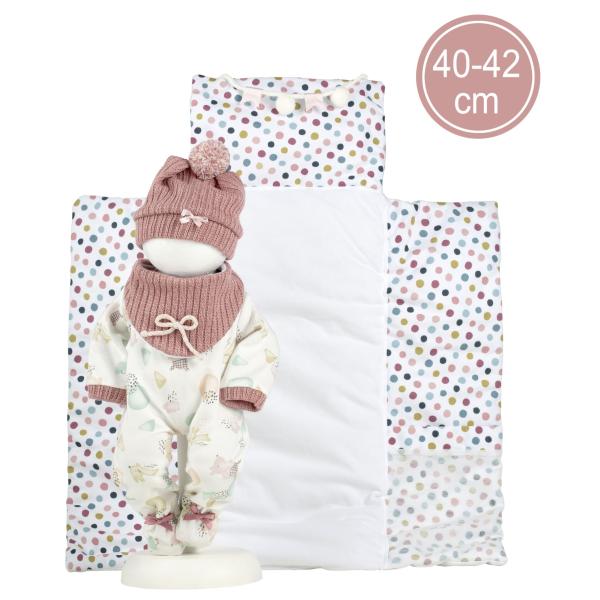 Llorens M738-88 oblečení pro panenku miminko NEW BORN velikosti 40–42 cm s doplňky