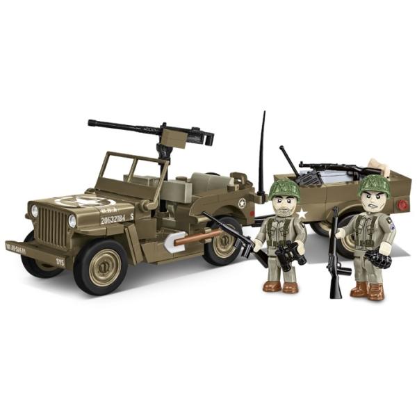Cobi II WW Willys MB s přívěsem, 1:35, 200 k, 2 f