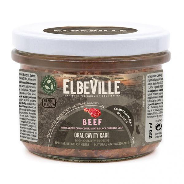 Sklenice Elbeville Dog Oral Cavity Care, hovězí s přidaným heřmánkem 220ml
