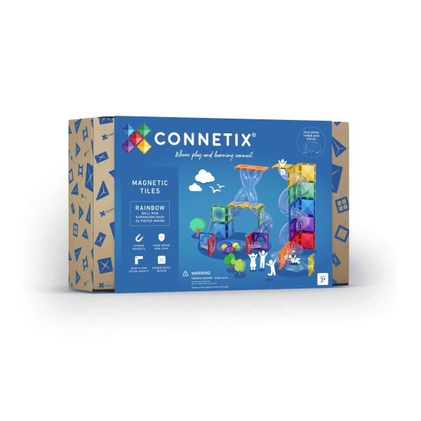 CONNETIX® Rainbow Ball Run Expansion Pack magnetická stavebnice 66 ks