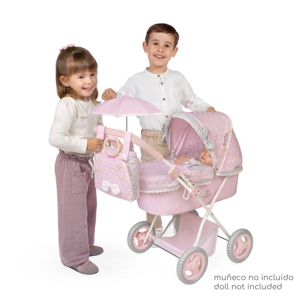 DeCuevas 85075 Skládací kočárek pro panenky se slunečníkem a taškou Sophie 2025 - 60 cm (obrázek 4)