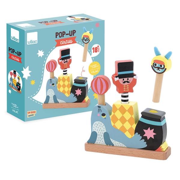 Vilac Dřevěná vystřelovací hra Cirkus (obrázek 4)