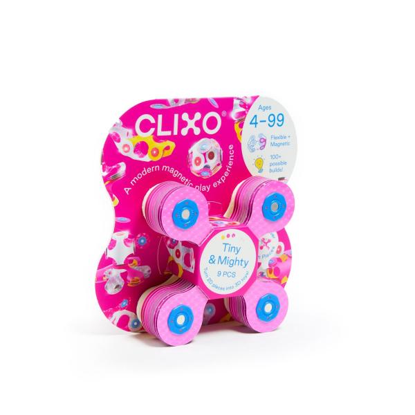 CLIXO Tiny & Mighty Sparkle – magnetická stavebnice 9 kusů
