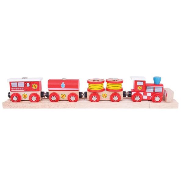 Bigjigs Rail Hasičský vlak + 3 koleje