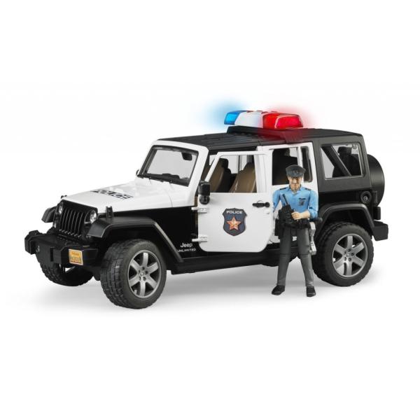 BRUDER 02526 Jeep Wrangler Policie s figurkou