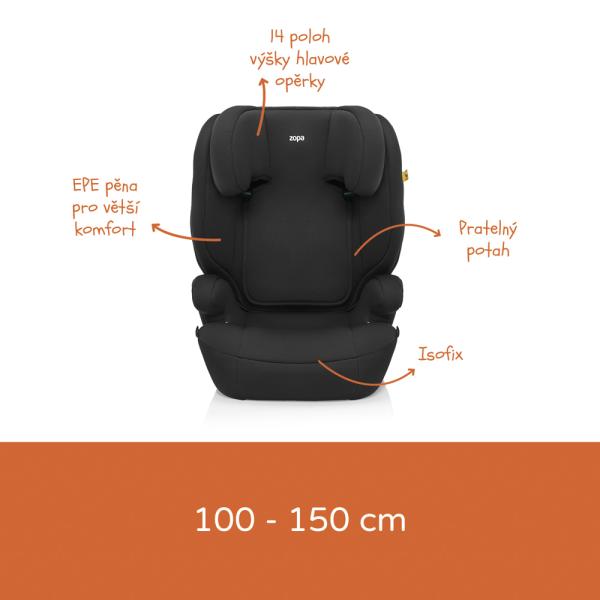 Autosedačka Beta i-Size isofix, Black