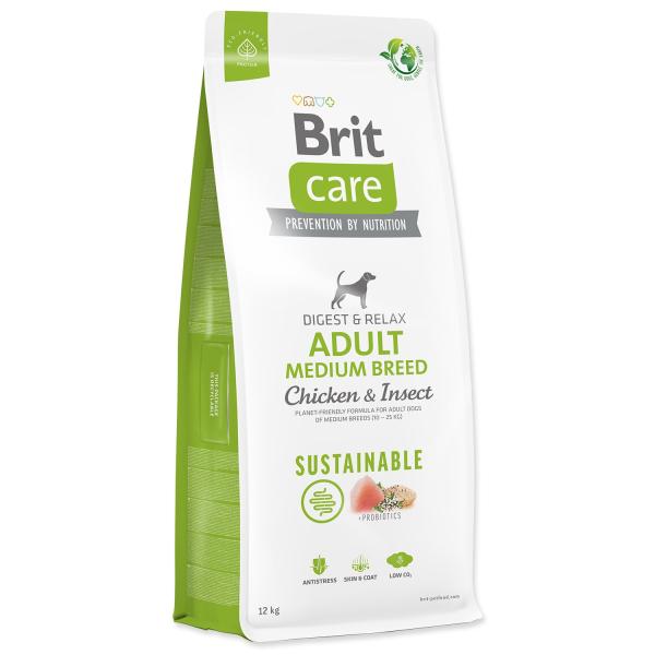 Krmivo Brit Care Dog Sustainable Adult Medium Breed Chicken & Insoct 12kg