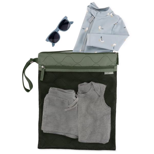 SKIP HOP Sáček nepromokavý Grab & go Dark sage 30 x 38 cm