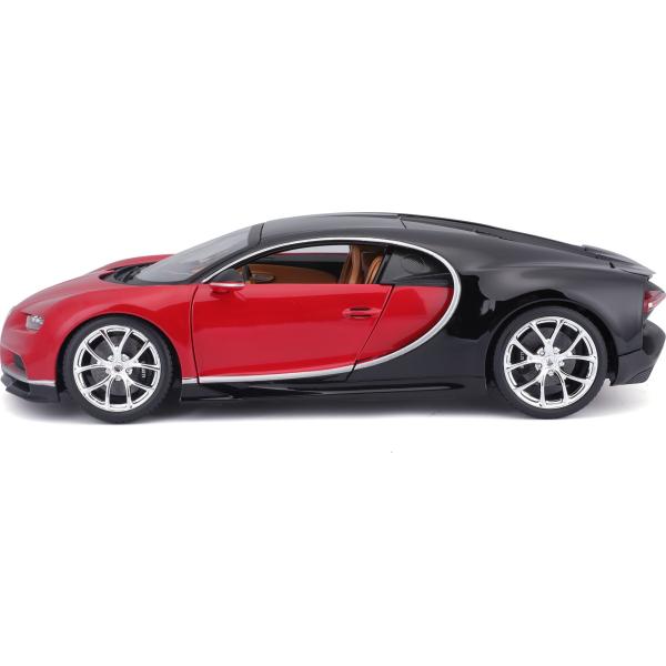Bburago 1:18 Plus Bugatti Chiron black / red (obrázek 3)