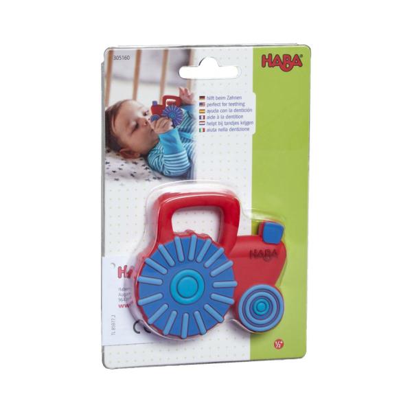 Haba Kousátko na prořezávání zoubků Traktor silikonové