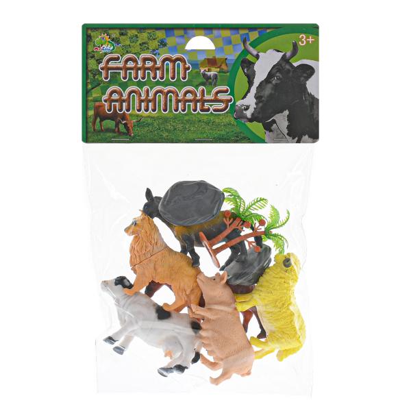 Zvířátka farma 8-10cm 6ks s doplňky v sáčku (obrázek 4)