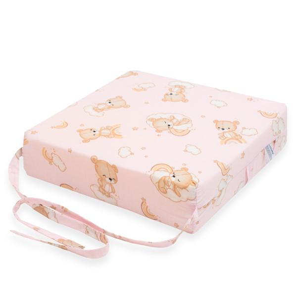 Dětský podsedák na židli New Baby BASIC Bear pink