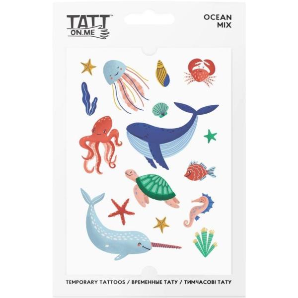 TATTonMe Voděodolné dočasné tetovačky pro děti Oceán mix