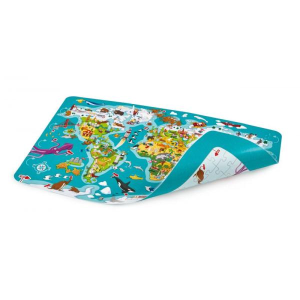 Hape Dětské puzzle – Mapa světa 2 v 1