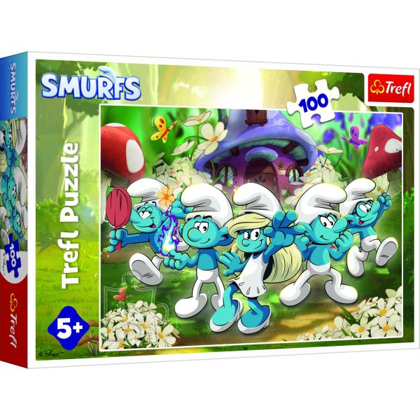 Trefl Puzzle 100 Zoznámte sa so Šmolkami