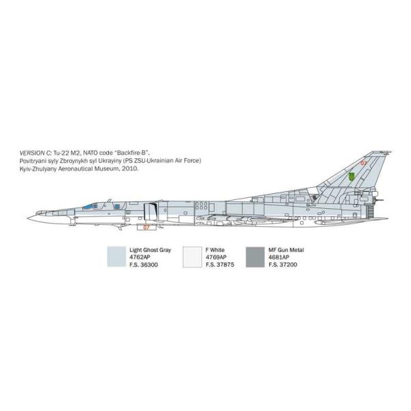Model Kit letadlo 1440 - Tu-22 M3 BACKFIRE C (1:72) (obrázek 6)