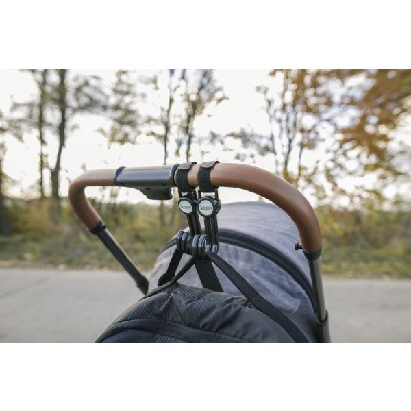 Dvojitý háček na kočárek 2 ks, Black