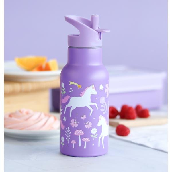 A Little Lovely Company - nerezová láhev na pití, 350 ml - jednorožci a duha (obrázek 7)