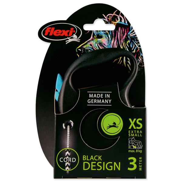 Vodítko Flexi Black Design lanko XS modré 3m