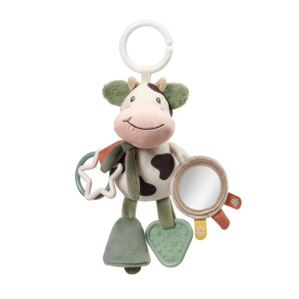 BABYONO Hračka závěsná s kousátkem Cow Bingo 0m+