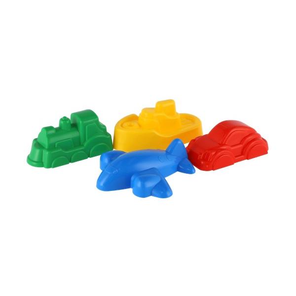 Formičky na písek 4ks plast dopravní prostředky (obrázek 4)
