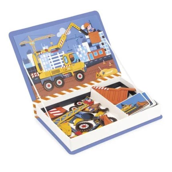 Janod Magnetibook Auf Der Baustelle Magnetisches Buch FüR Kinder-image