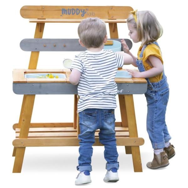 Janod Venkovní dětská dřevěná kuchyňka Muddy Lab