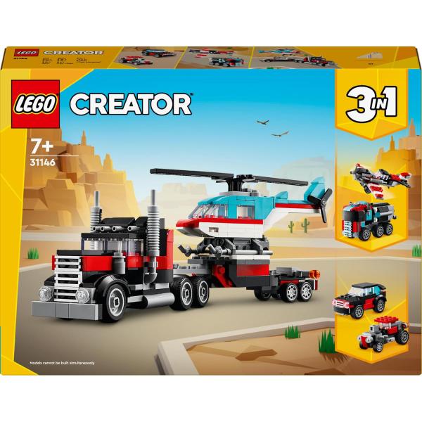 LEGO® Creator 3 v 1 31146 Náklaďák s plochou korbou a helikoptérou (obrázek 9)
