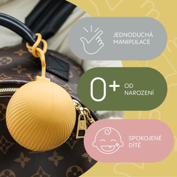 Silikonový kryt dudlíku uzavíratelný, Mustard Yellow