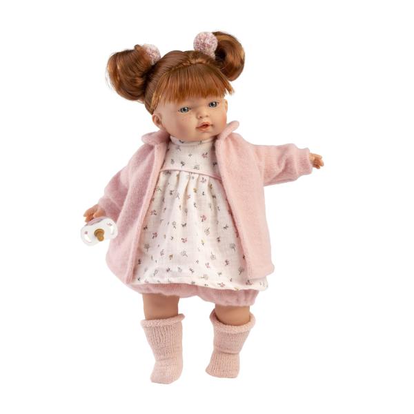 Llorens 33160 LEA – realistická panenka se zvuky a měkkým látkovým tělem – 33 cm